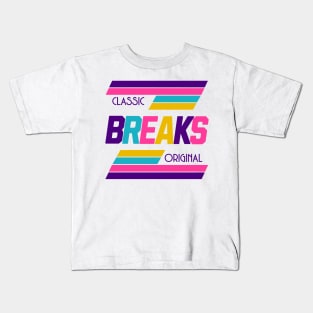 BREAKBEAT  - Classic Original Breaks (purple/gold/blue) Kids T-Shirt
